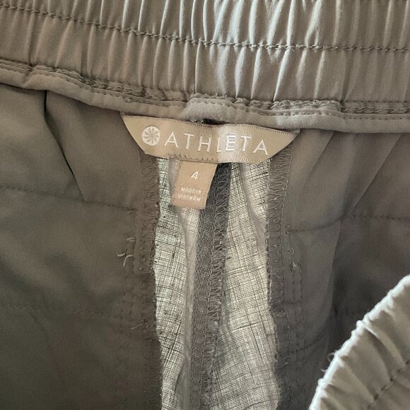 Athleta Women’s Linen Pull-On Jogger Pants Light Gray Size 4 - Picture 5 of 11